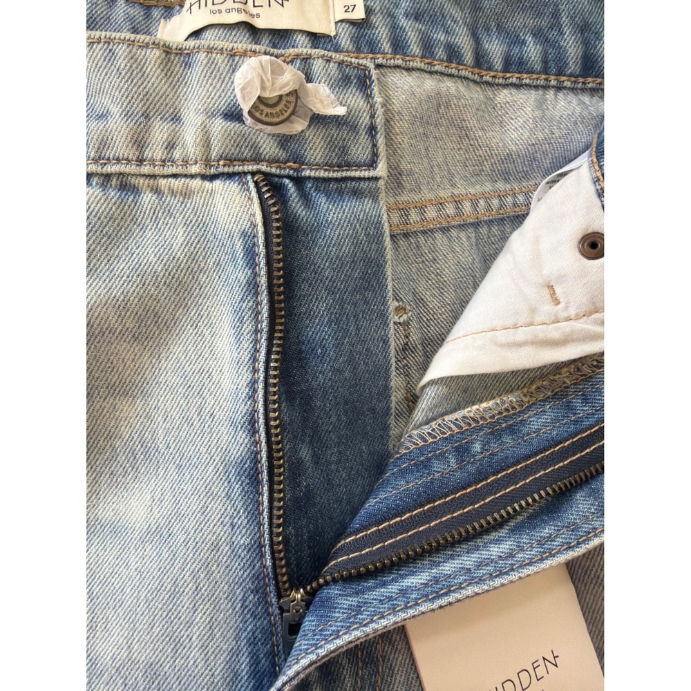 Hidden Jeans Alyx Baggy Jean Light Wash High Rise Wide Leg Denim 27 NEW - Picture 13 of 15